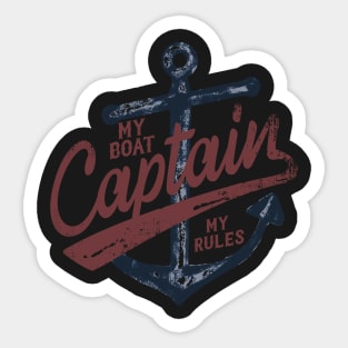 My Boat My Rules Captain Sticker